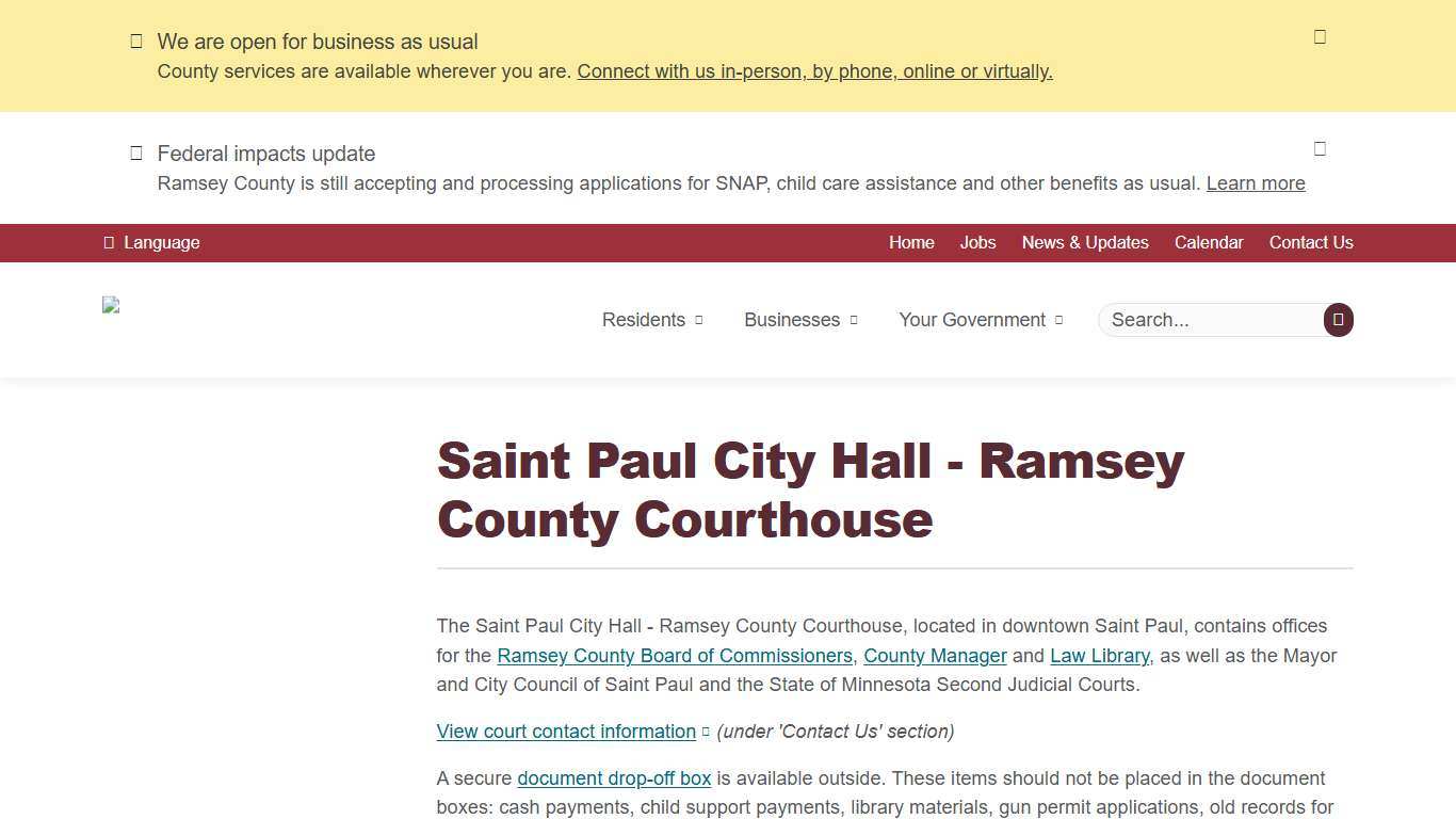 Saint Paul City Hall - Ramsey County Courthouse Ramsey County, Minnesota