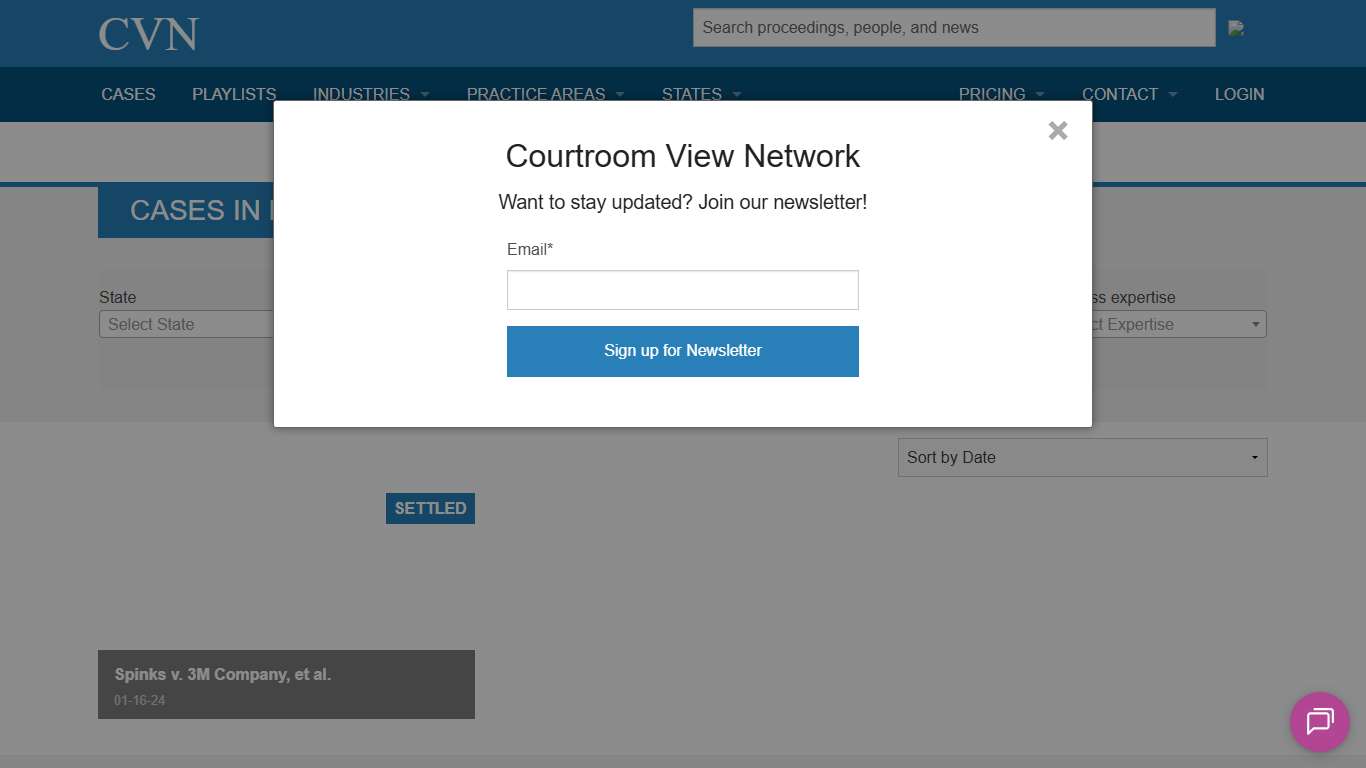 Courtroom View Network (CVN) – Watch trial and courtroom proceeding video live and on demand